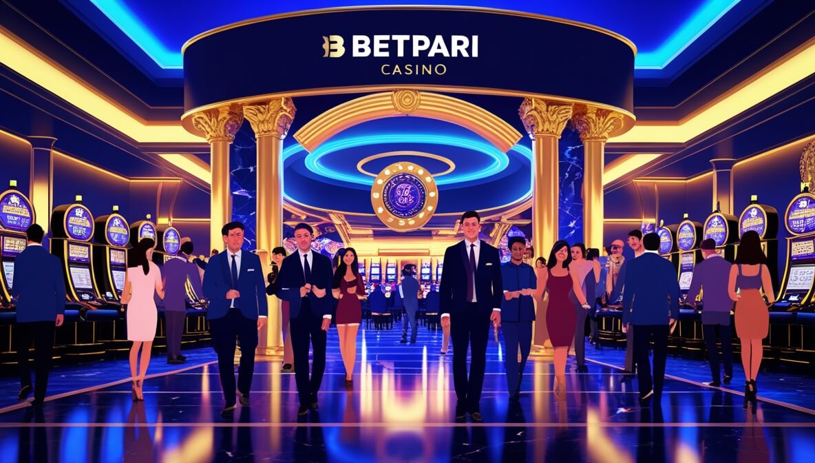 Football fans celebrate a winning bet at Betpari online betting and Betpari casino